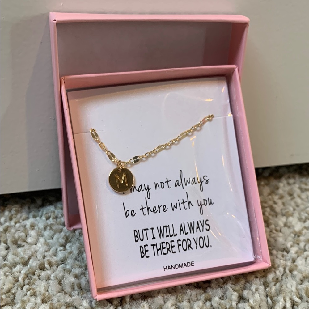 Gold Dainty Pendant M Necklace Jewelry
